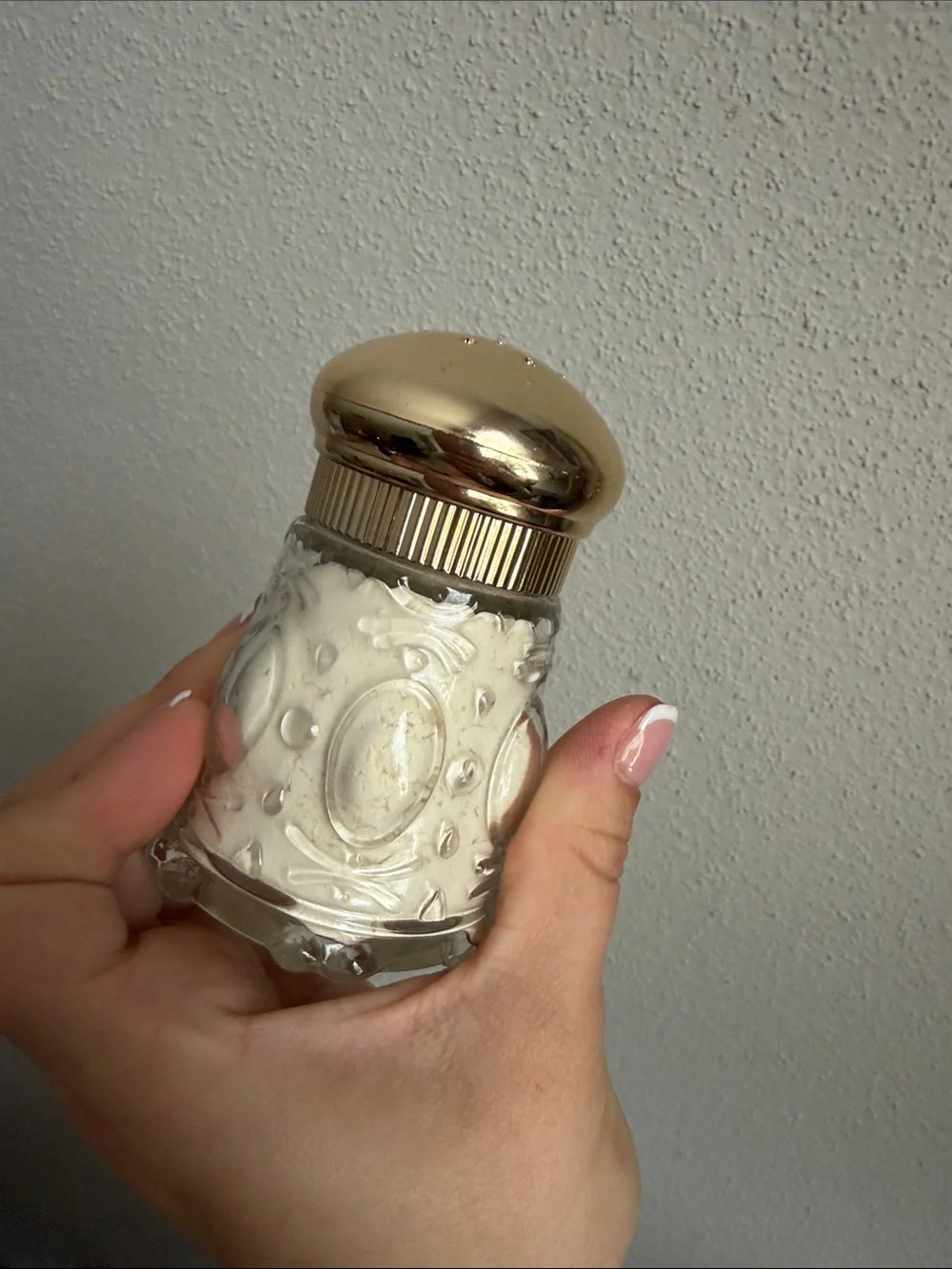 Avon Vintage Glass Salt Shaker Charisma Powder Sachet
